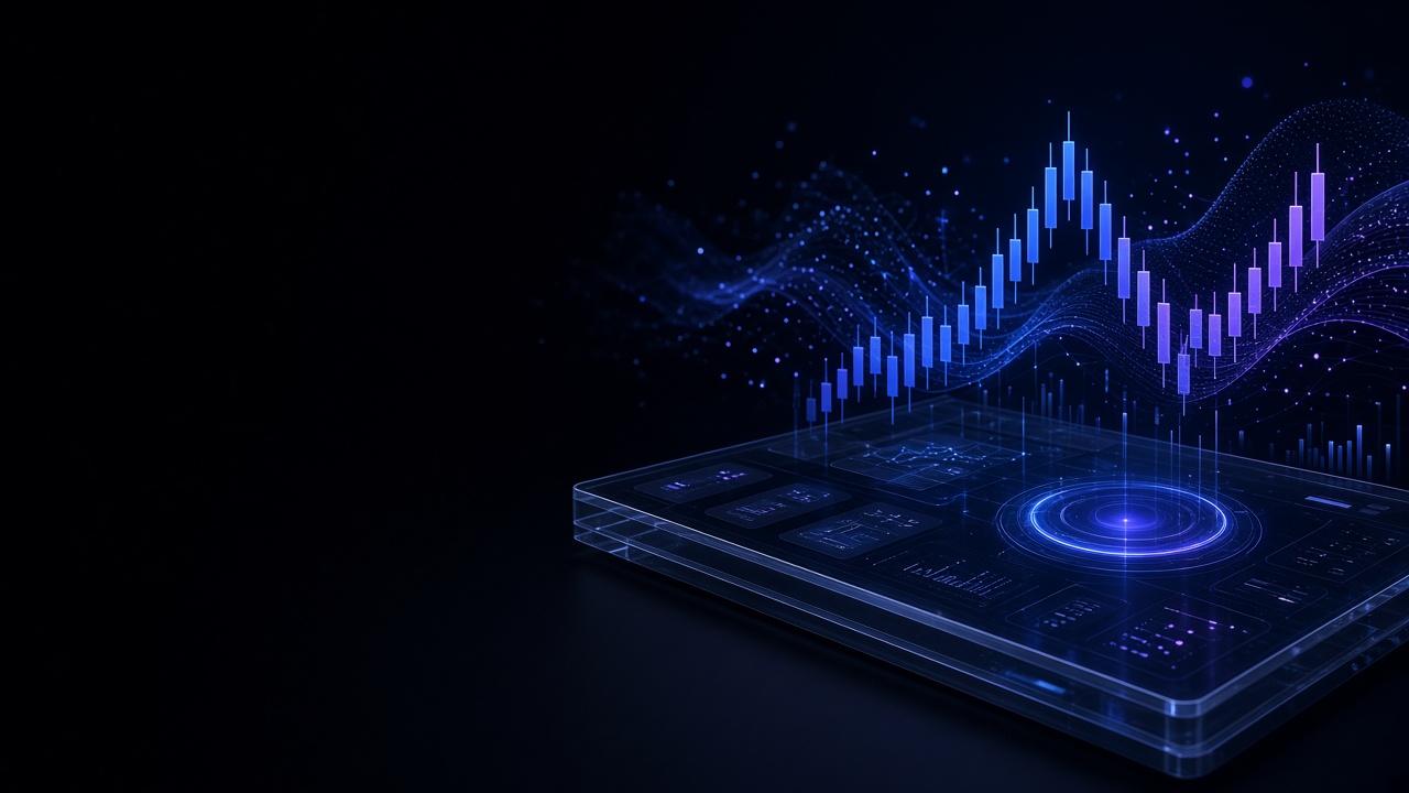 Abstract Mentra AI trading terminal visualization